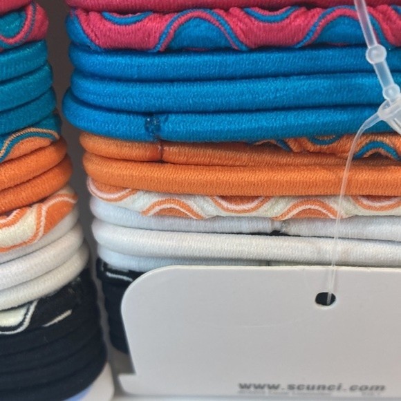 Scunci Hair Elastics No Damage Comfort Classics Orange Black Purple Green - Picture 9 of 13